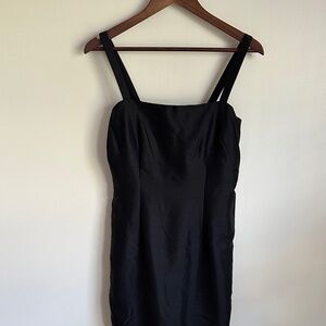 Dana Buchman Black 💯 Silk Maxi Dress with Slit